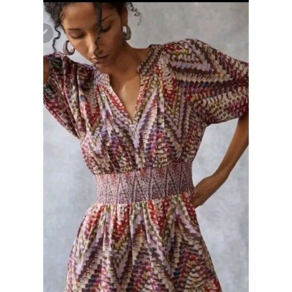 Conditions Apply Anthropologie Plus‎ Size Puff Sleeve Pink Dress Size 20W NWOT - Picture 13 of 16